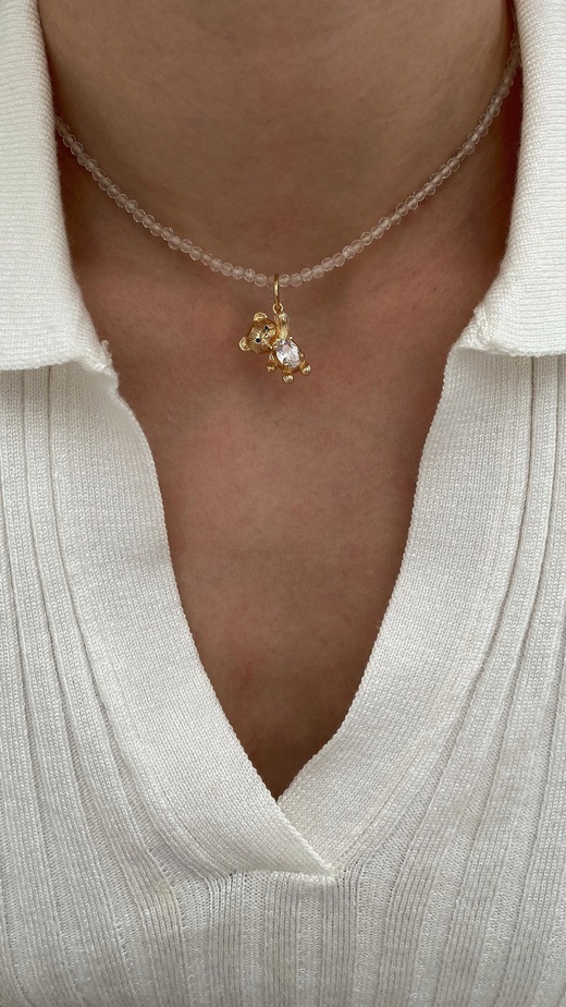 Чокер горный хрусталь микроогранка