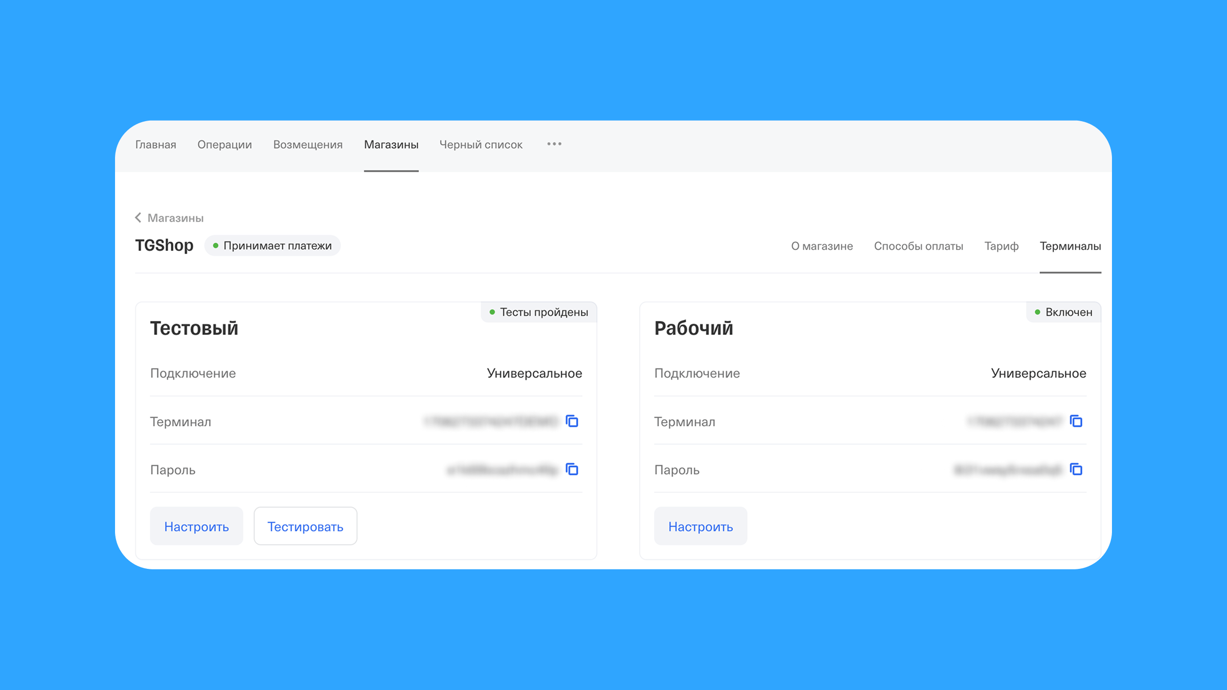 Проведение тестов Т-Кассы