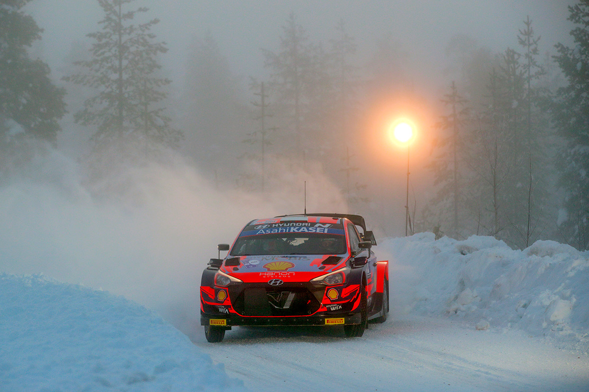 Отт Тянак и Мартин Ярвеоя, Hyundai i20 Coupe WRC, Arctic Rally Finland 2021