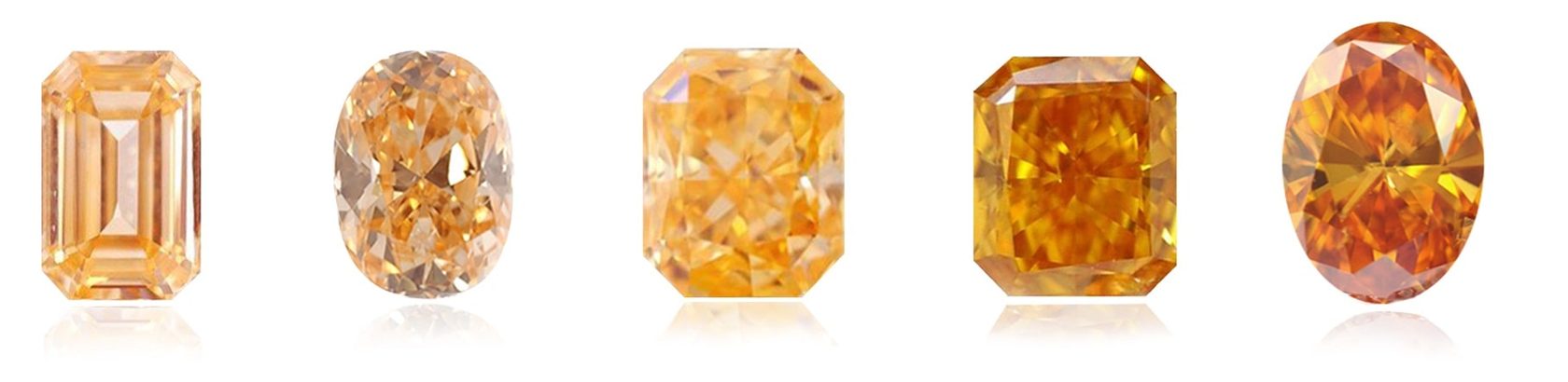 Степень насыщенности цвета для фантазийных оранжевых бриллиантов.