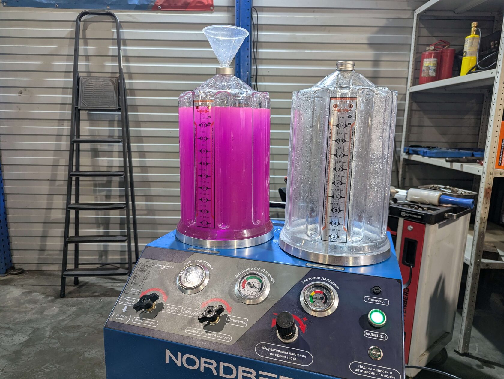 Процесс аппаратной замены антифриза