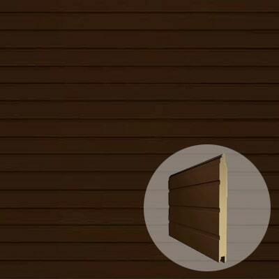 Гаражные секционные ворота цвет коричневый