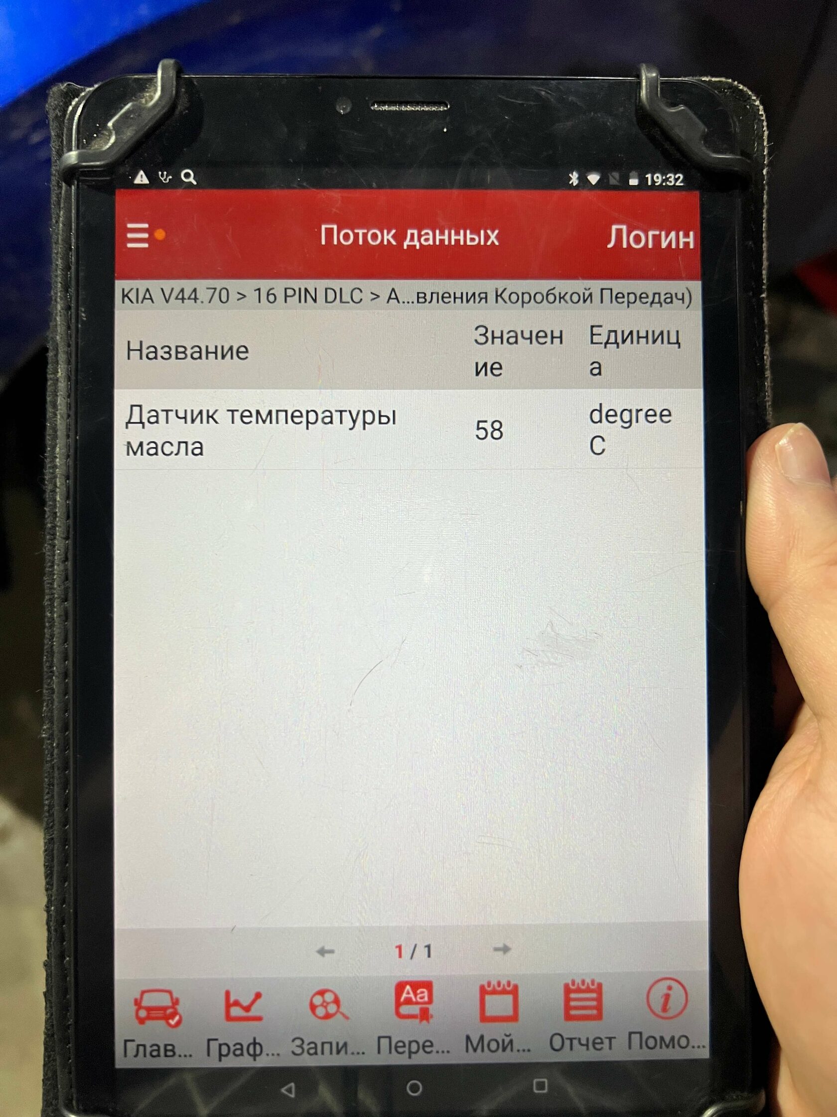 Контроль температуры АКПП сканером