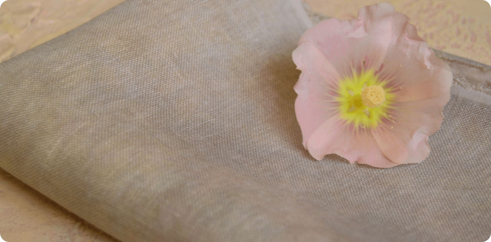 pink shade Hand-dyed fabric for embroidery Zweigart with rose flower