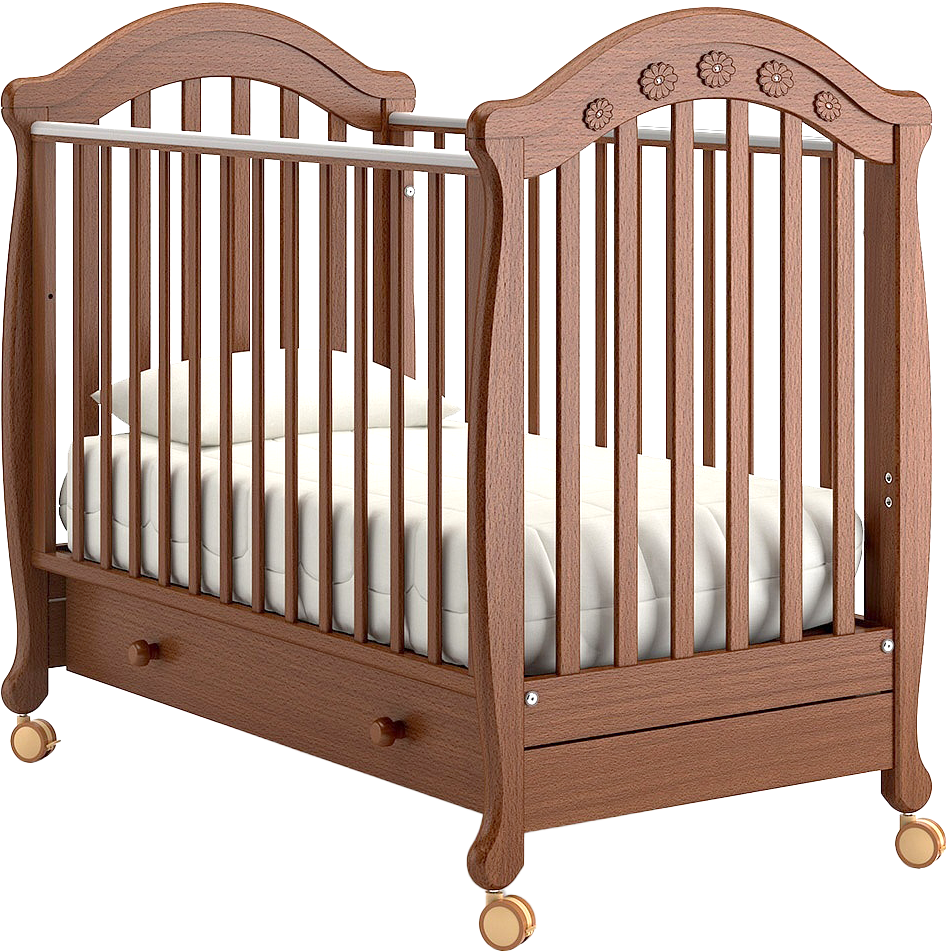 Детская кроватка с постельным бельем