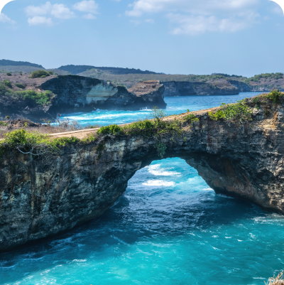 One of the best viewpoint at Angel Billabong on Land tour at Nusa Penida