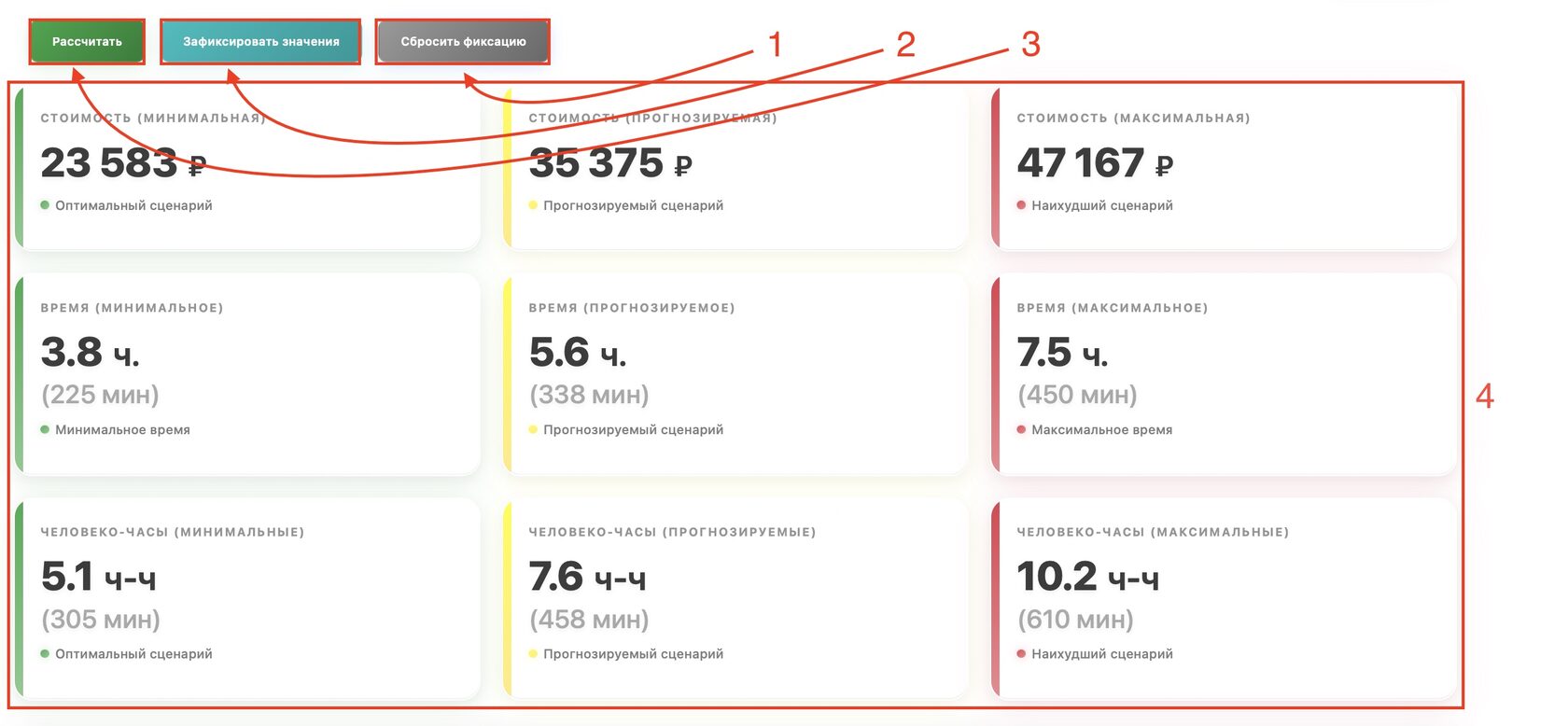 Раздел результатов
