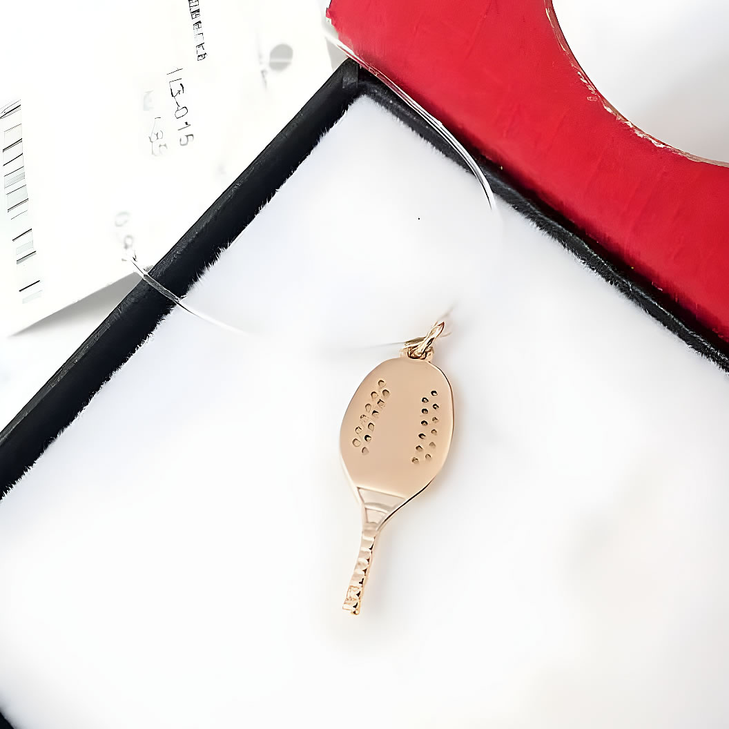 золотая подвеска ракетка пляжный теннис дроп шот