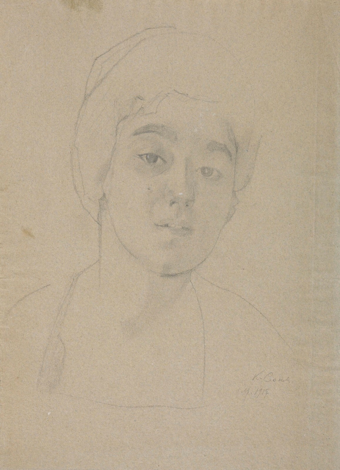 Этюд к портрету Н. Высоцкой. 1917