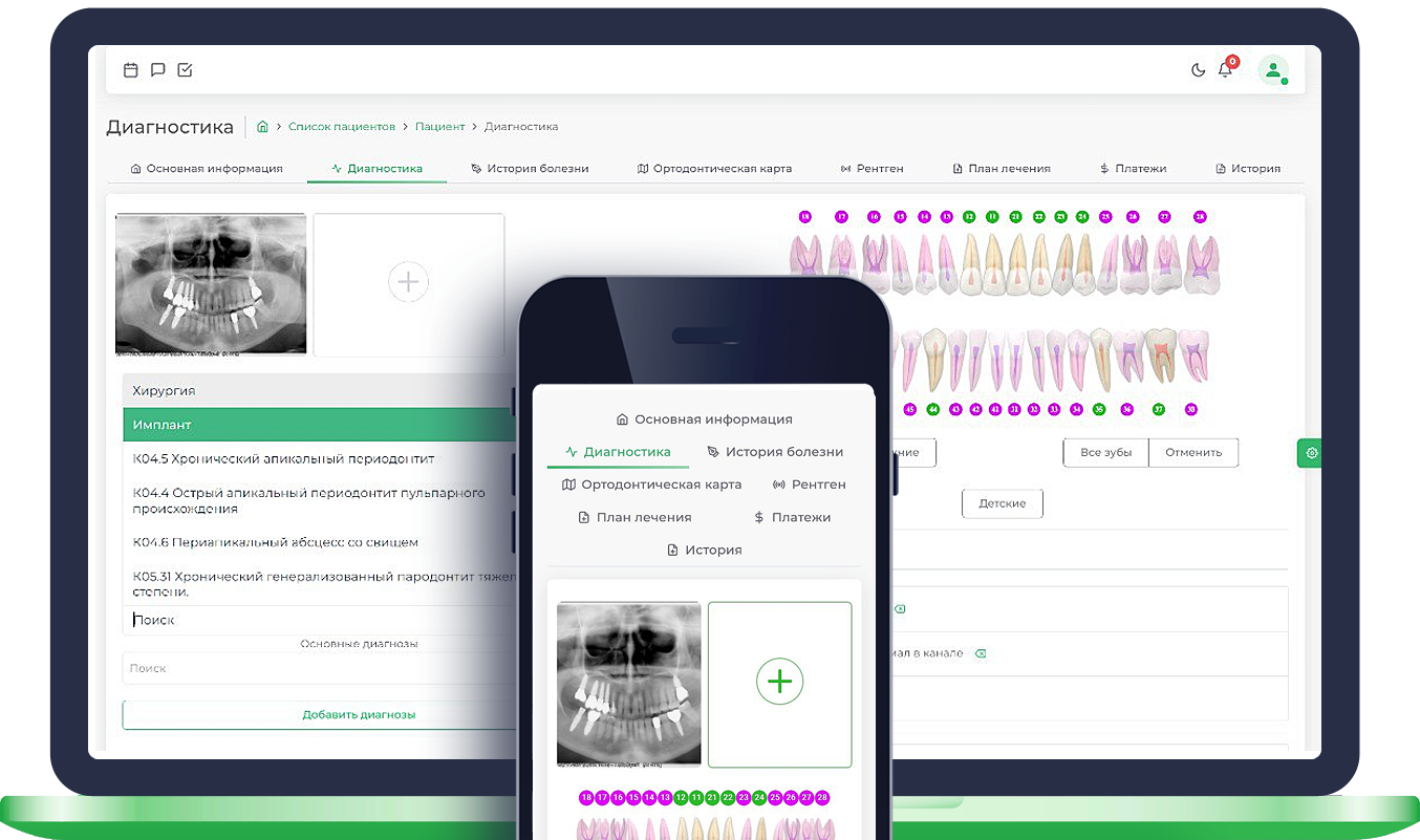 Карта пациента стоматологии