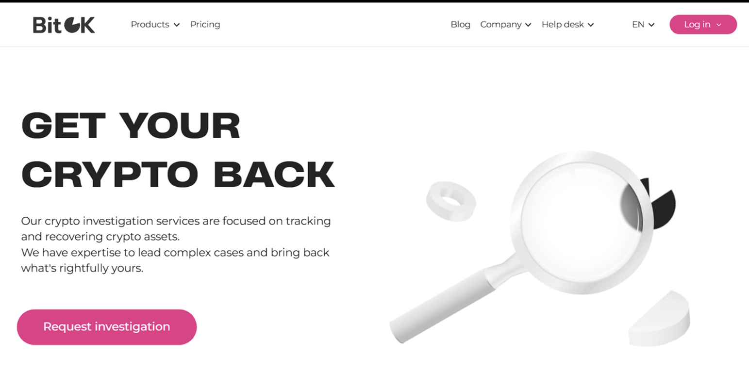 Order investigation and cryptocurrency recovery from BitOK: protect your  assets