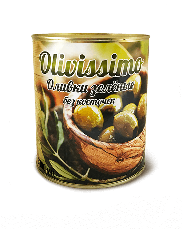 Оливки зеленые без косточек "Olivissimo" 3000мл