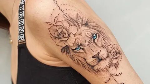 Тату знак зодиака лев для девушек на руке
