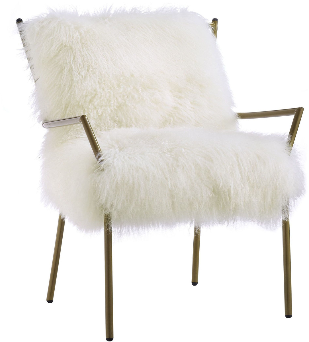 Sheepskin fur White Armchair