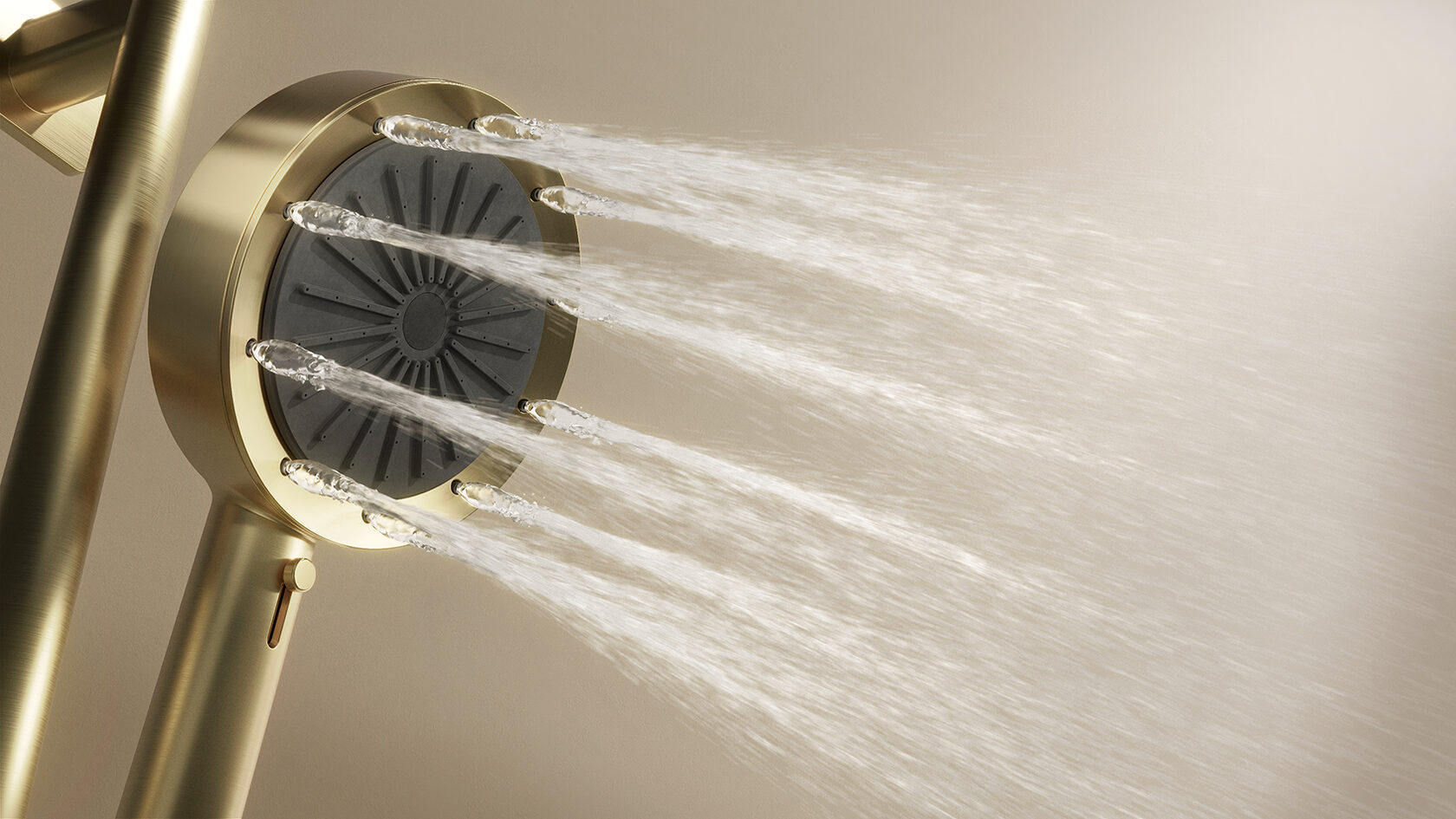 Золотая душевая лейка с несколькими функциями ARROW