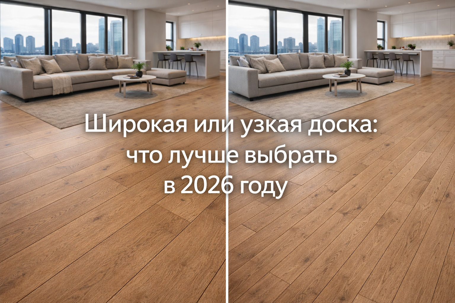Широкая и узкая инженерная доска в интерьере — сравнение ширины напольного покрытия
