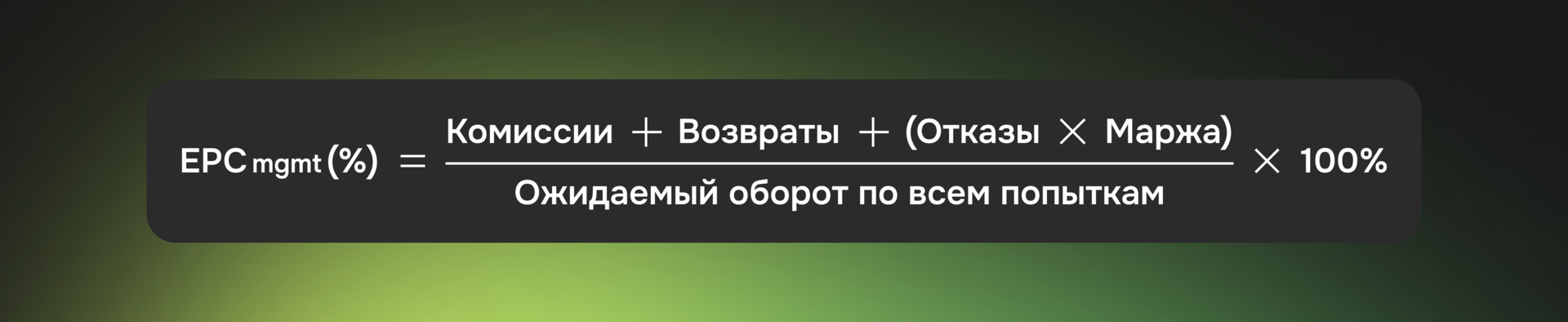 Расчёт EPC с учётом отказов: комиссии, возвраты и упущенная прибыль
