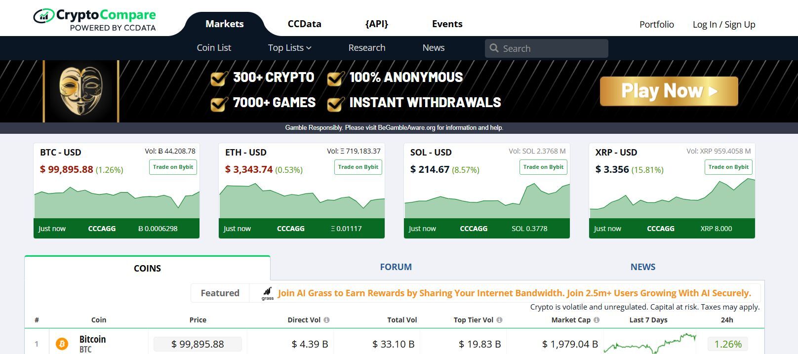 CryptoCompare Forum