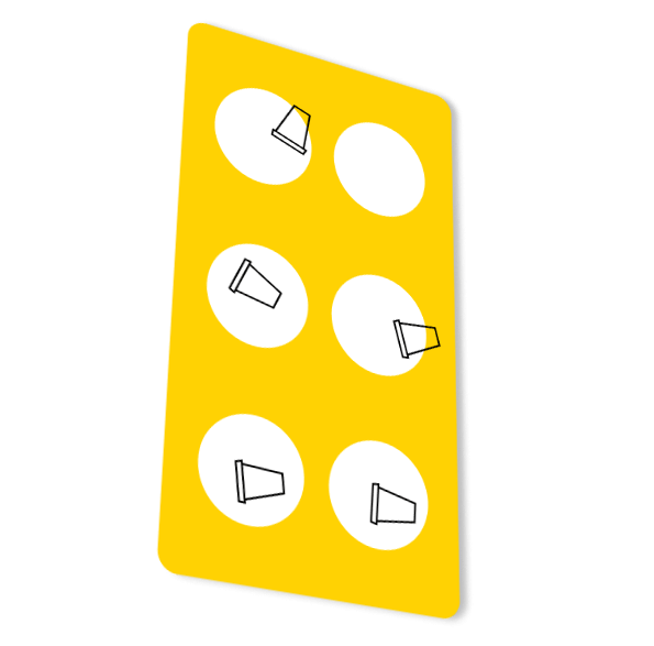 бумажная карта со штампами