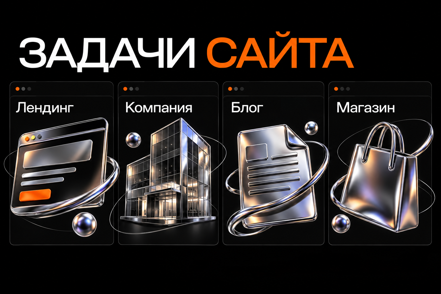 Форматы сайтов на Тильде: лендинг, сайт компании, блог и интернет-магазин.