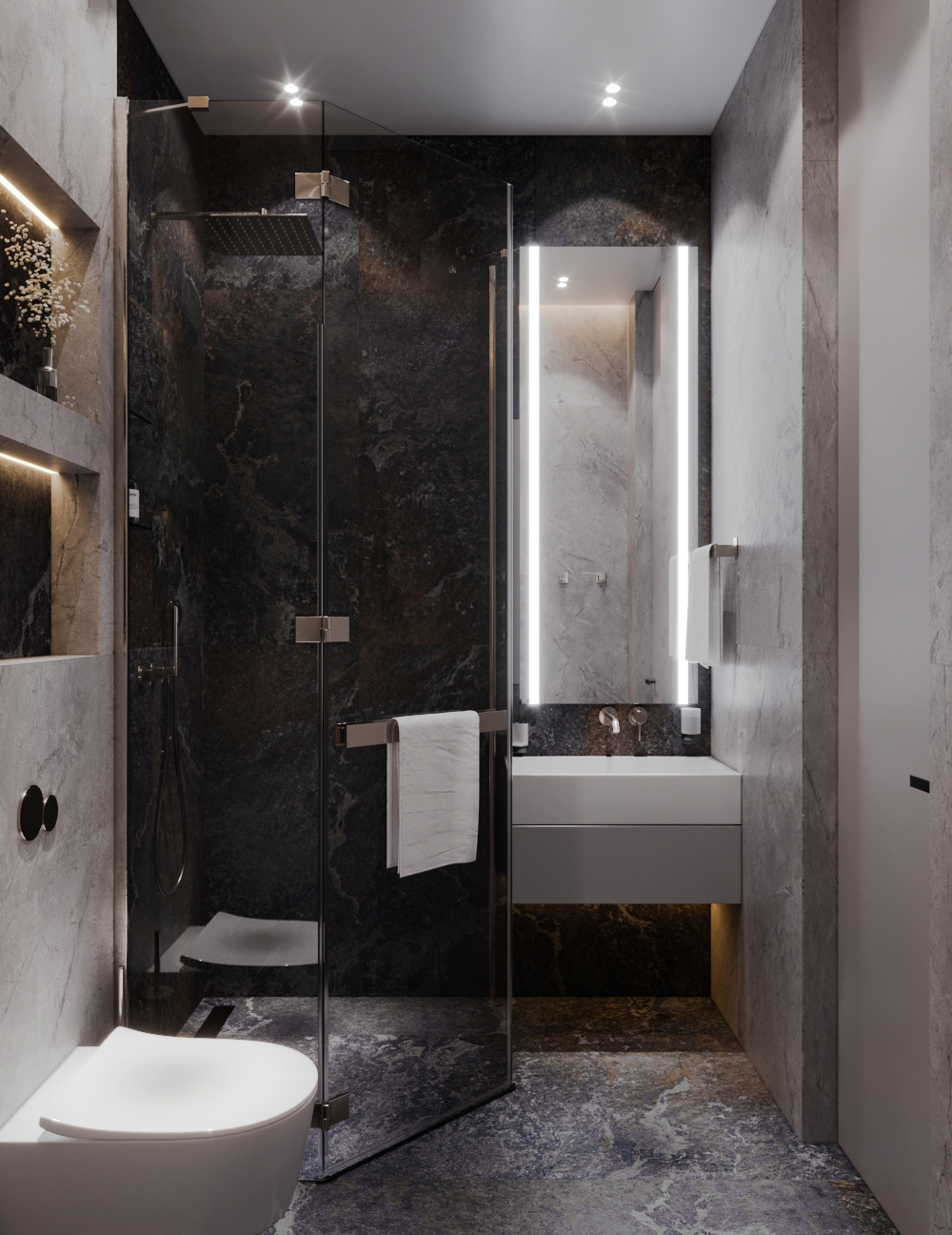 Дизайн интерьера санузла холостяка