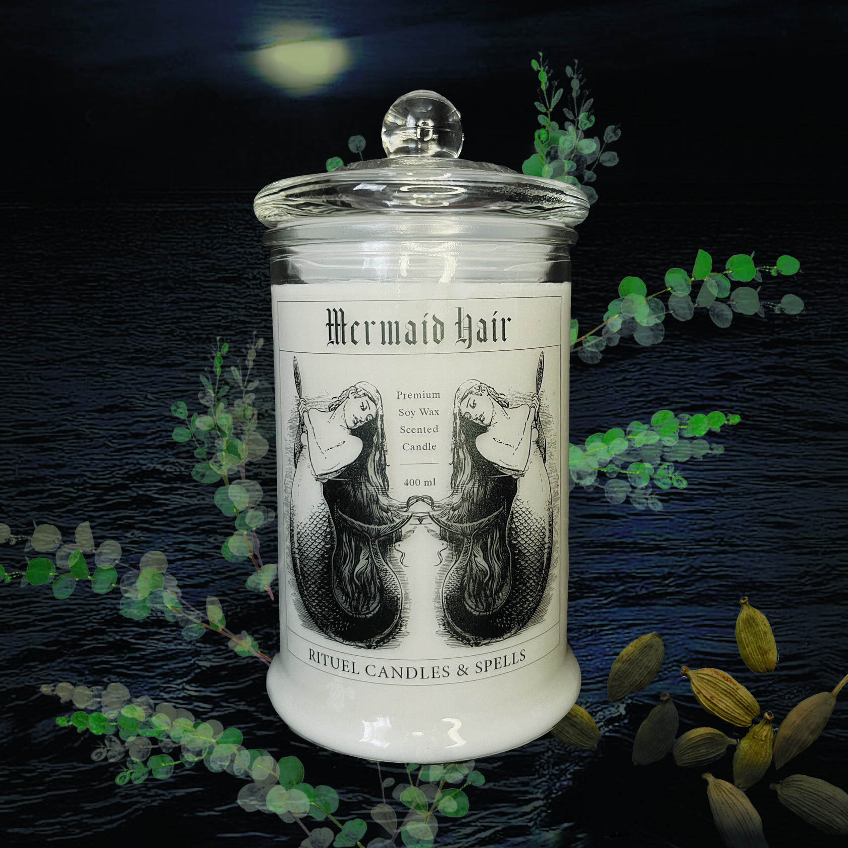 свеча с русалками и морским ароматом 