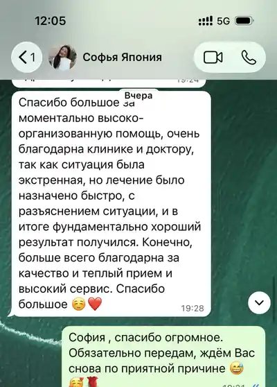 Переписка с пациенткой Софией