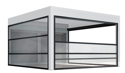 Пергола примыкающая к фасаду