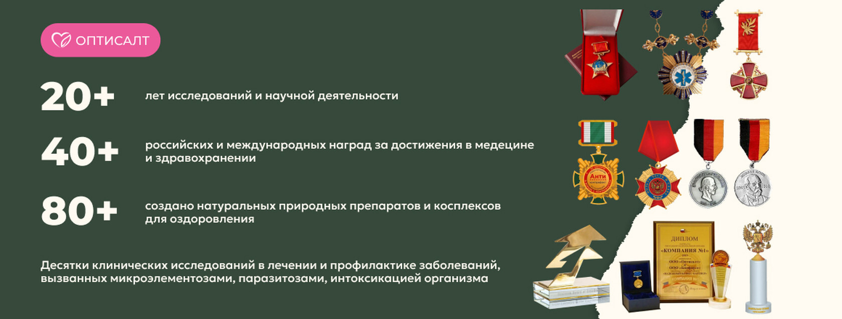 Награды компании «Оптисалт»
