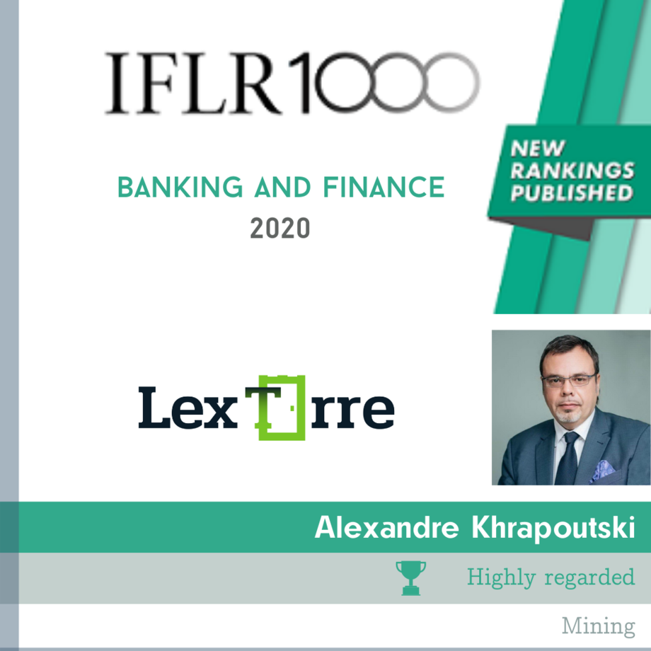 IFLR 1000 Belarus 2020 Banking and Finance - Alexandre Khrapoutski, Lex Torre Law Office