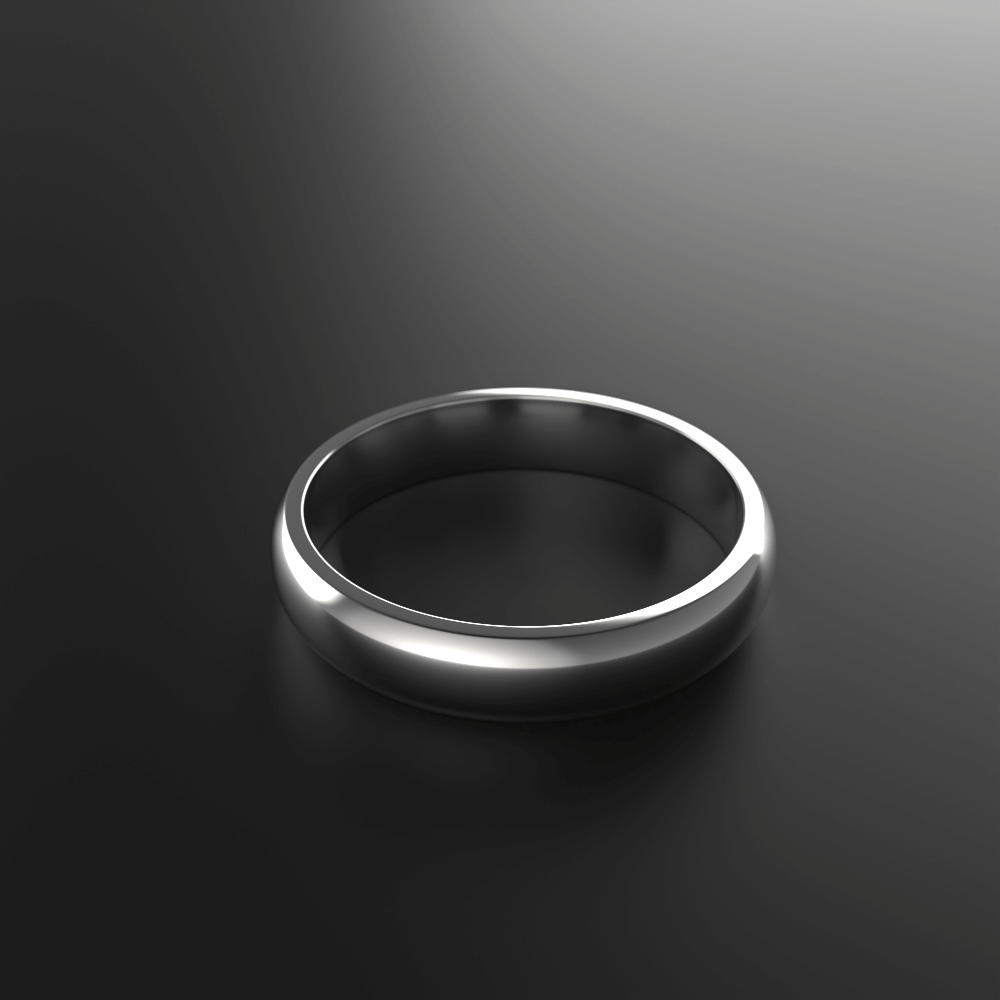 Узкое обручальное кольцо