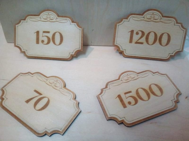 Ценники из фанеры