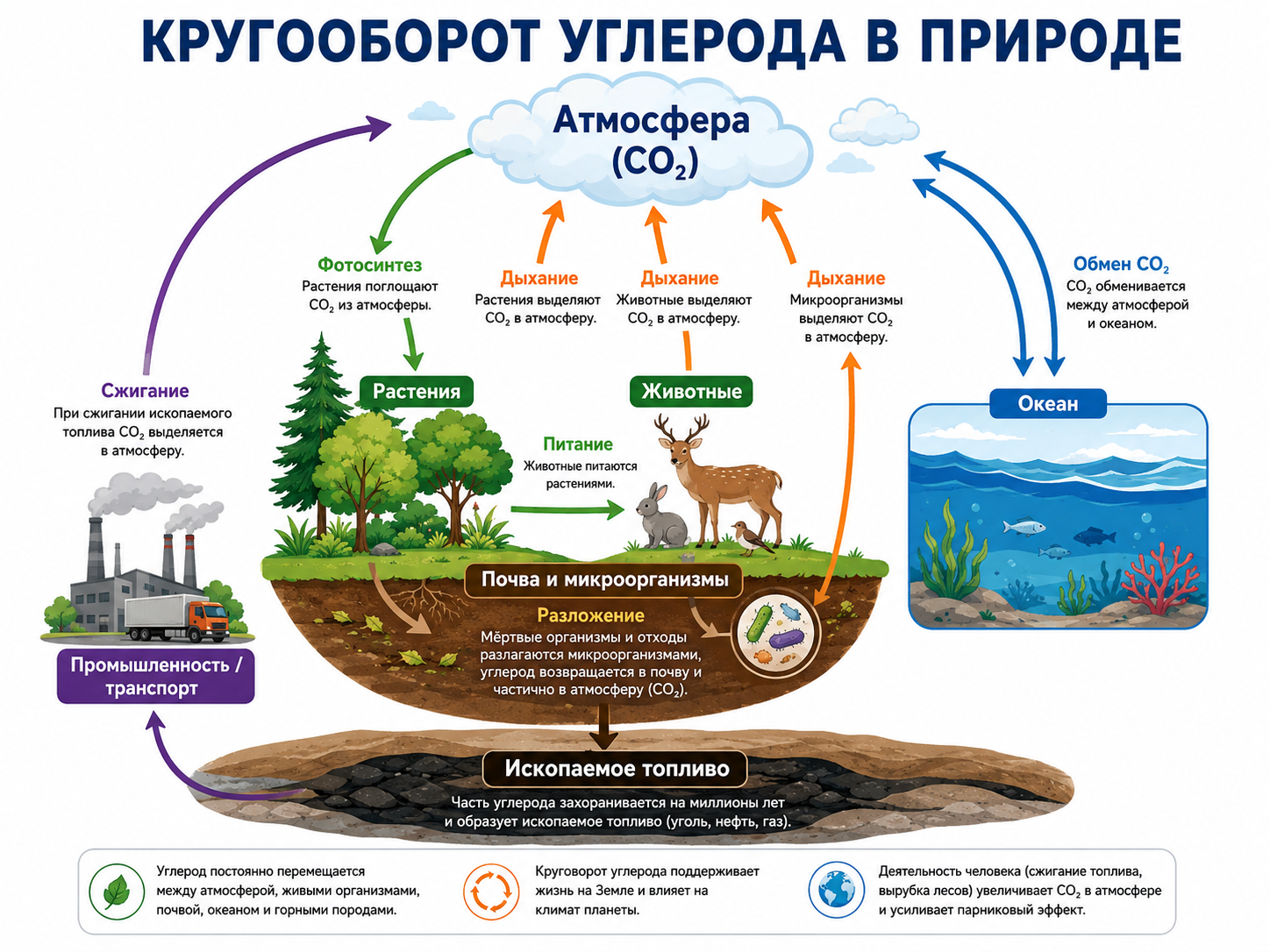 кругооборот углерода в природе
