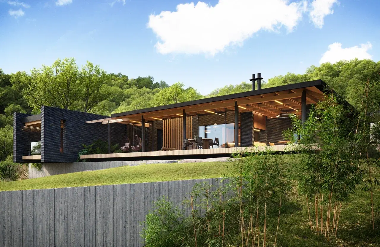Современный дом в природном окружении Казачьего Брода