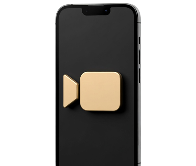 3D модель смартфона презентация услуг бизнес-ассистента LevelBiz Talent