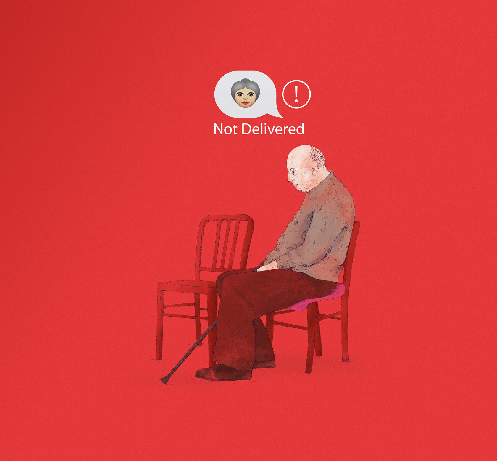 Sad illustration with emoji