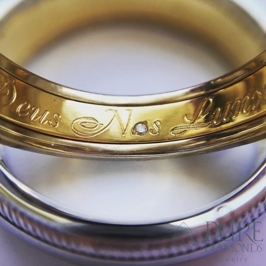Золотые обручальные кольца с бриллиантами фото