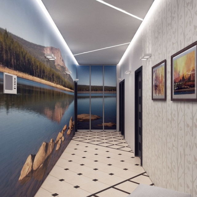 Матовый потолок в гостиной