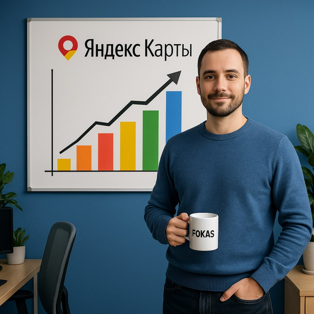 Результат роста статистики карточки в Яндексе