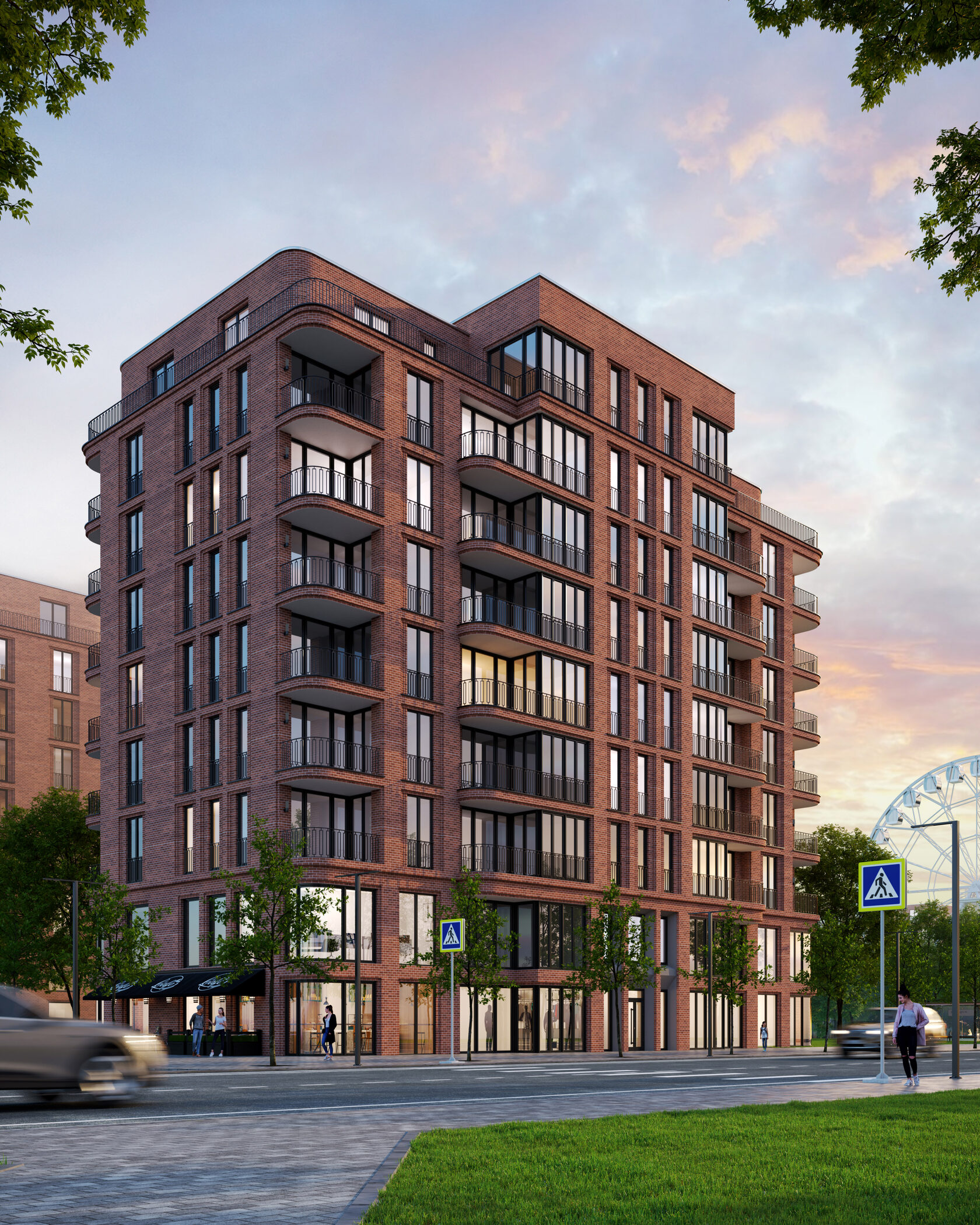 визуализация многоквартирного дома