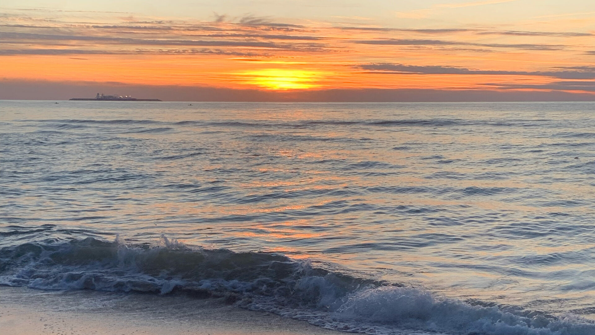 Закат на море в Зеленоградске