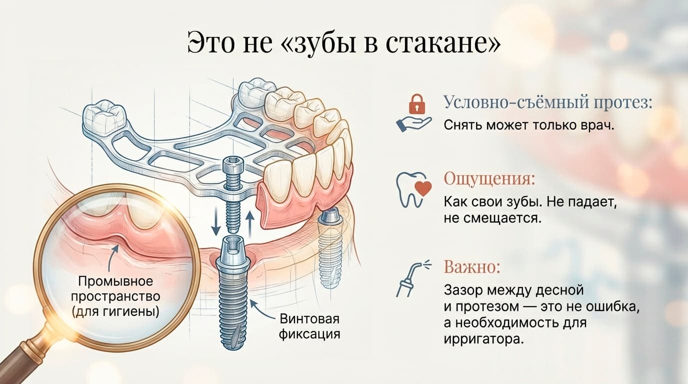 Условно-съёмный протез - что это такое?