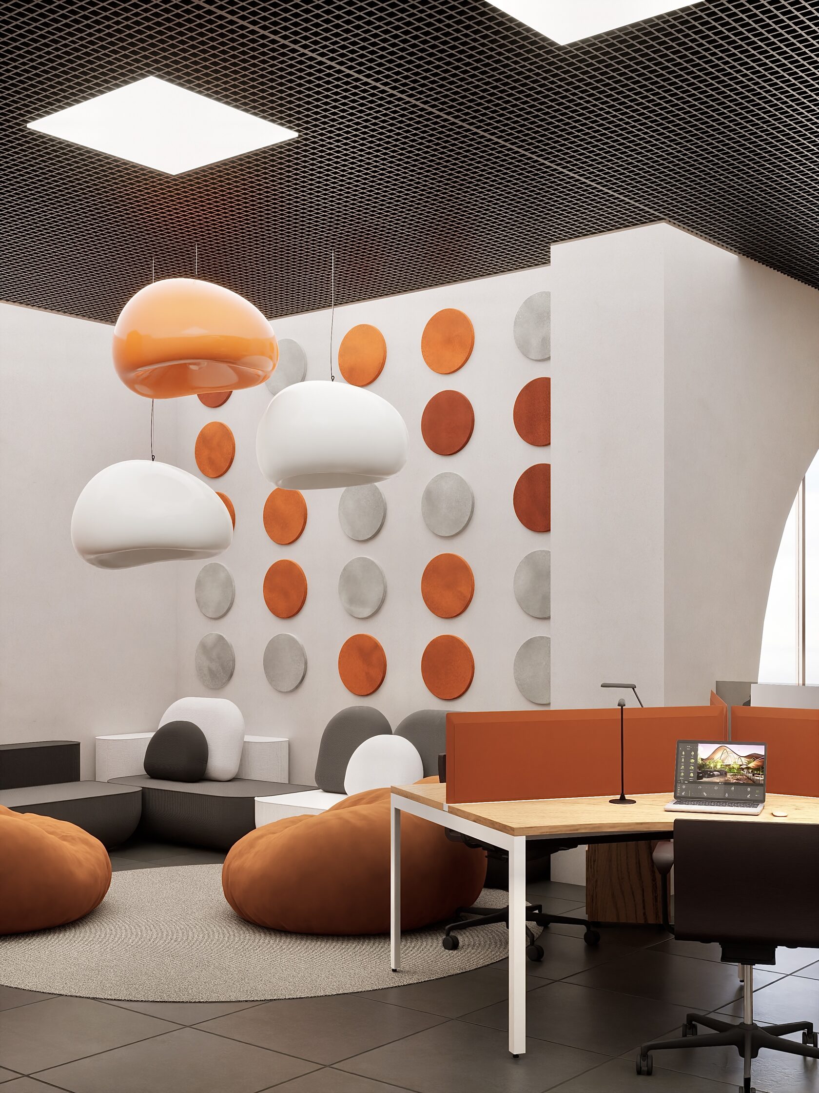 декор для офиса круги яркие 