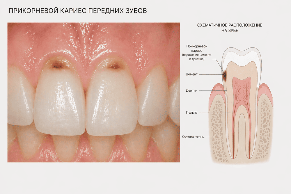 Прикорневой кариес