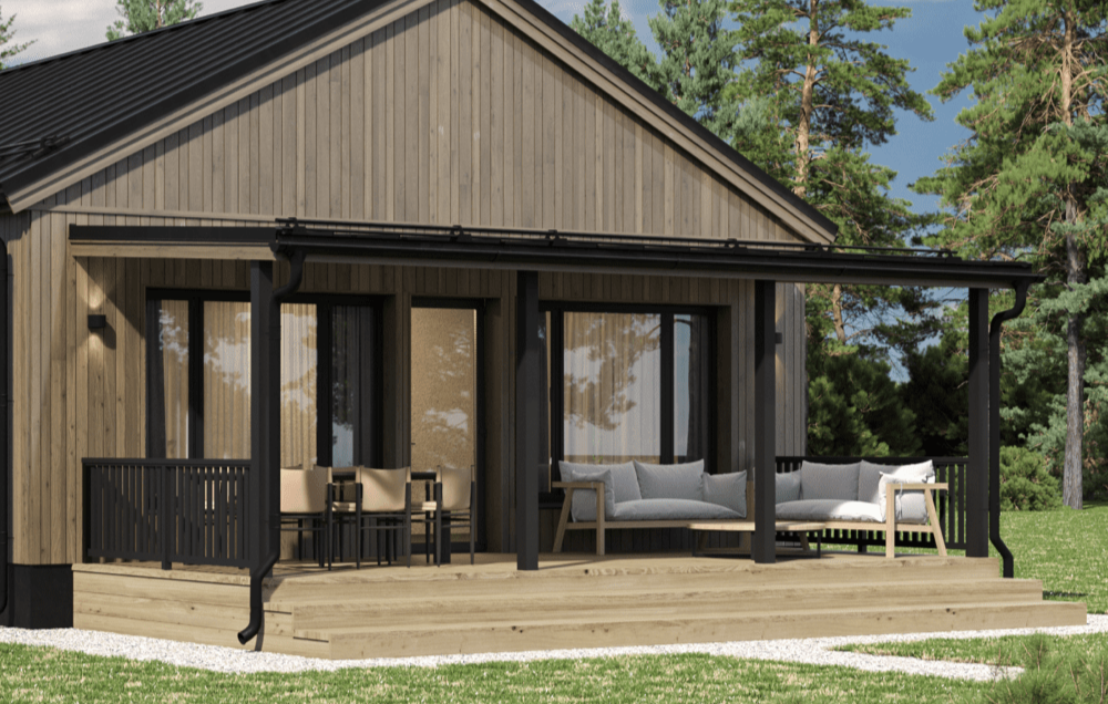 Быстровозводимый дом в Курганинска терраса