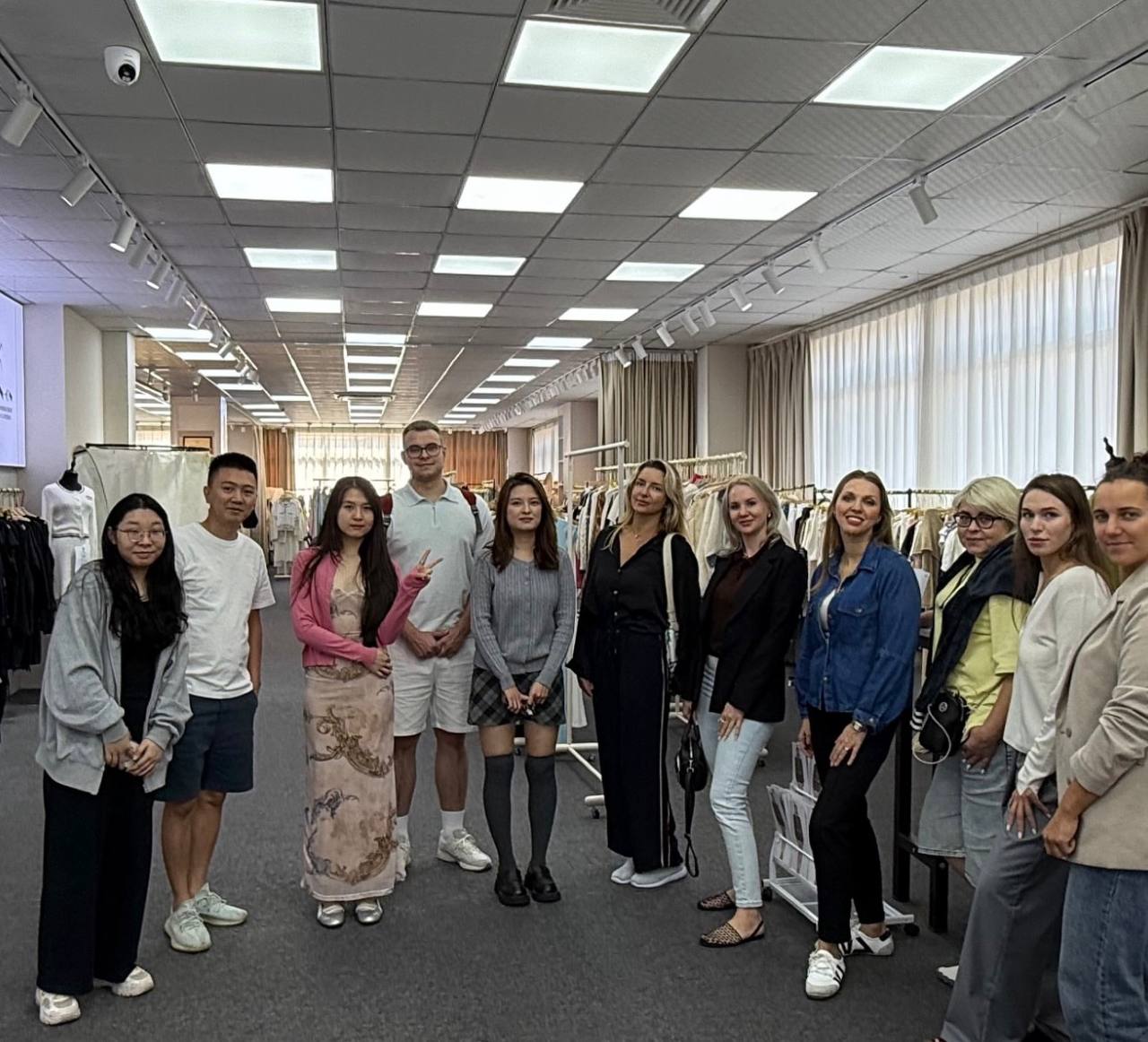 Group of business tour participants