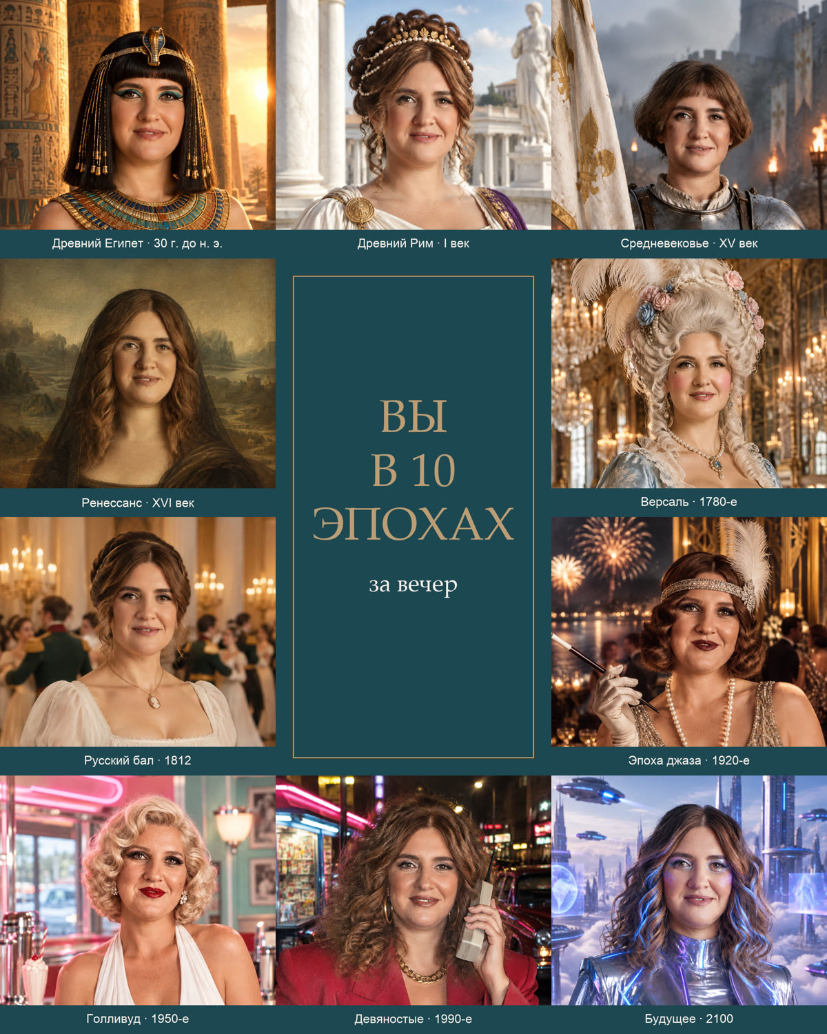Я в 10 эпохах, коллаж