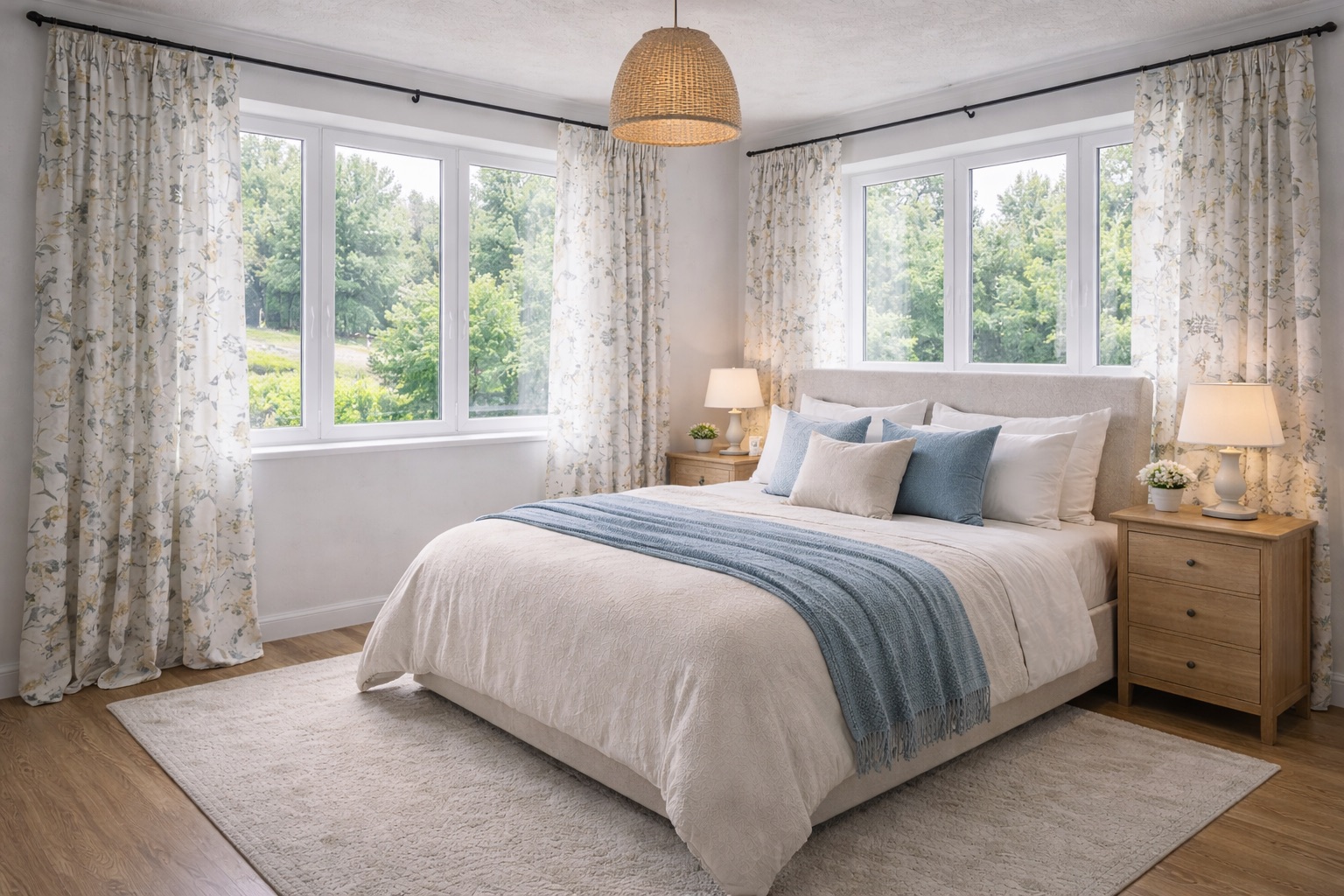 Шторы в спальню, пример проекта ASHTORY