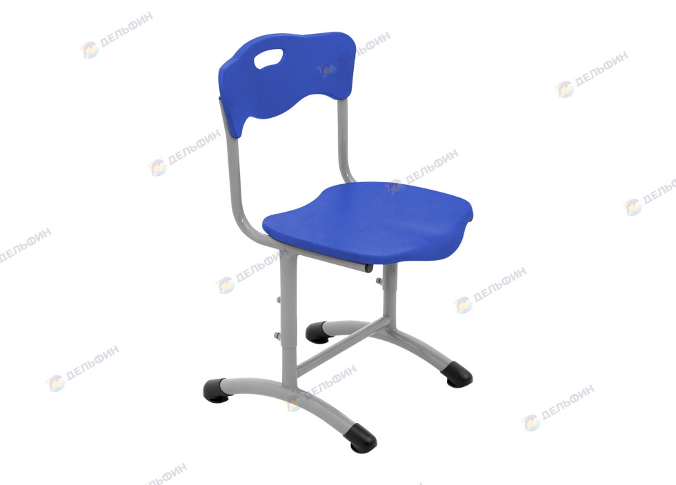 школьный стул регулируемый для начальных классов сиденья и спинки пластик синий