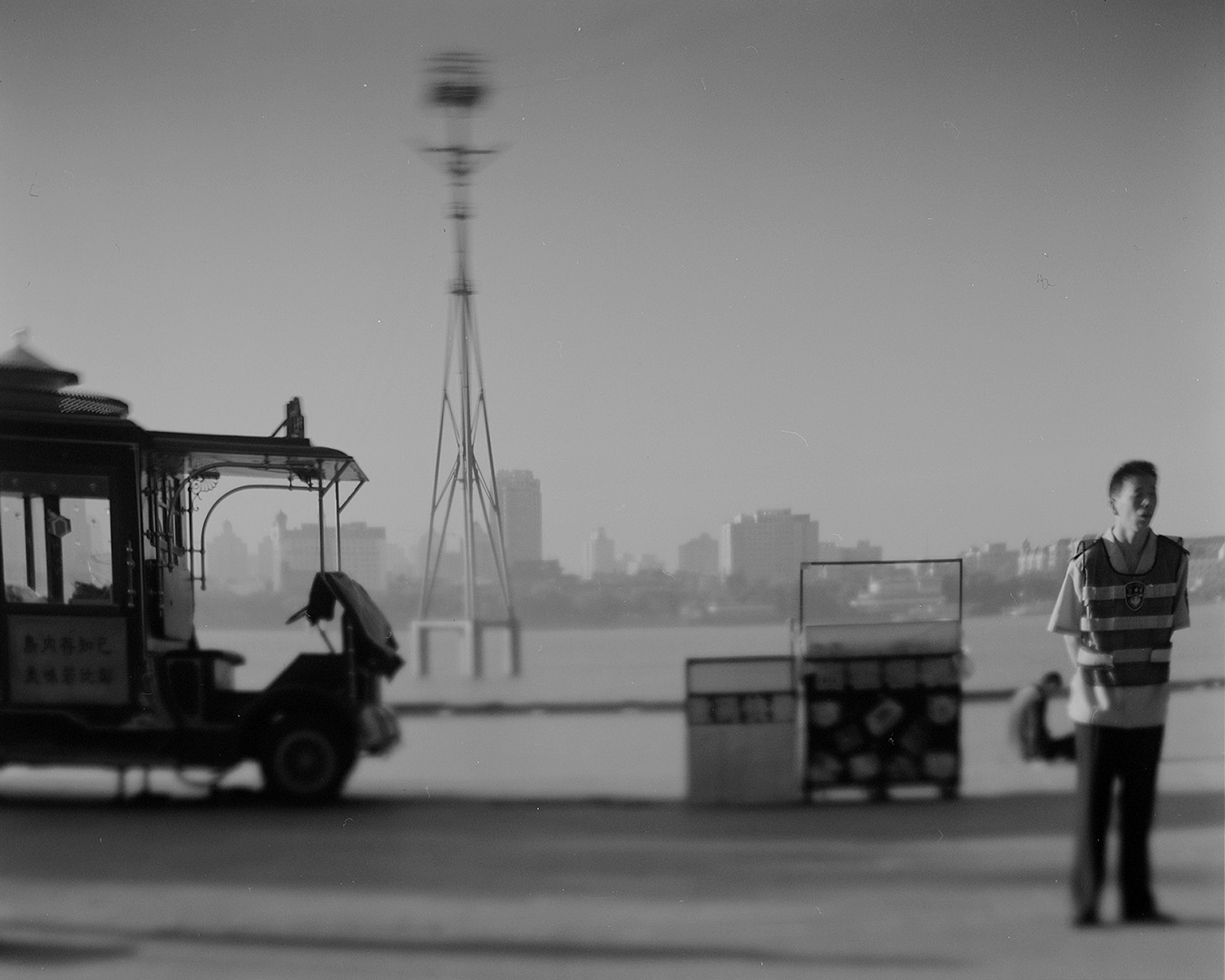 Sunrise on Sun Island. New Harbin. China. 4x5 Negative. 2009.